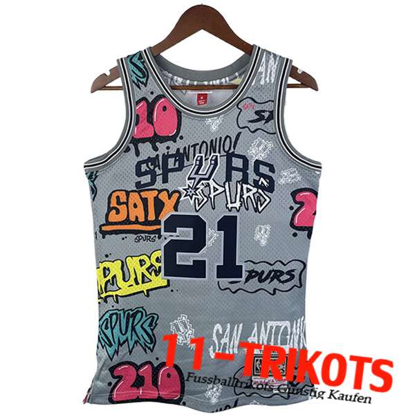 San Antonio Spurs Trikot (DUNCAN #21) 2023/24 Grau