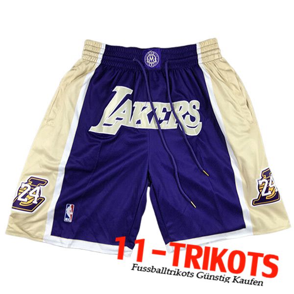NBA Los Angeles Lakers Shorts 2023/24 Gelb/Blau -03