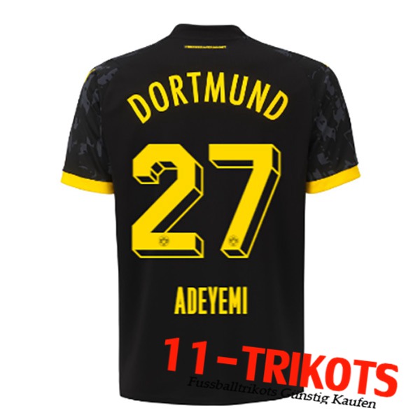 Dortmund BVB Fussball Trikots (ADEYEMI #27) 2023/2024 Auswärtstrikot