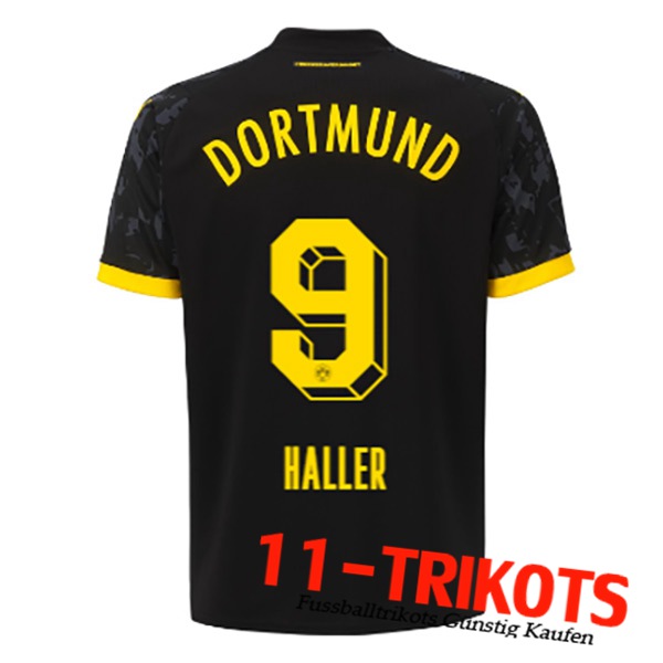 Dortmund BVB Fussball Trikots (HALLER #9) 2023/2024 Auswärtstrikot