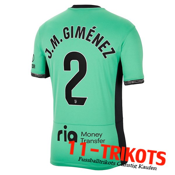 Atletico Madrid Fussball Trikots (J.M. GIMÉNEZ #2) 2023/2024 Third Trikot