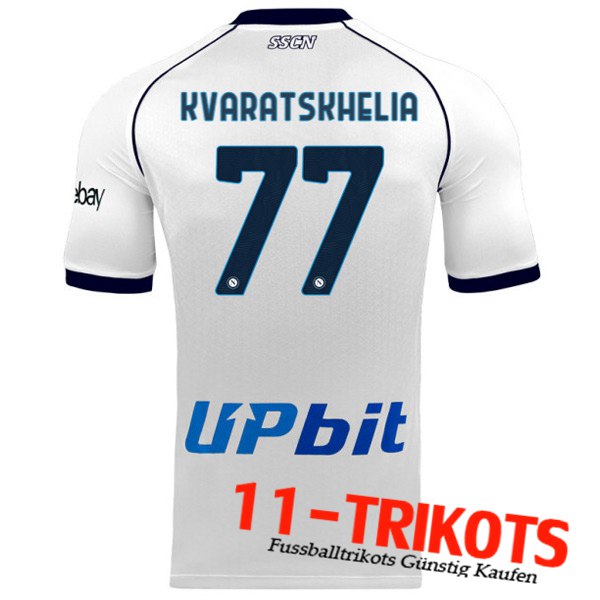 SSC Neapel Fussball Trikots (KVARATSKHELIA #77) 2023/2024 Auswärtstrikot