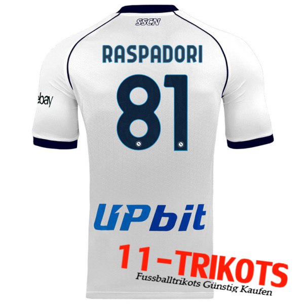 SSC Neapel Fussball Trikots (RASPADORI #81) 2023/2024 Auswärtstrikot