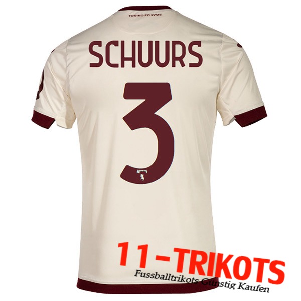 Torino Fussball Trikots (SCHUURS #3) 2023/2024 Auswärtstrikot