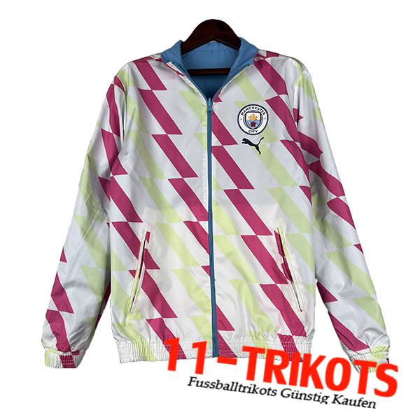 Manchester City Windjacke Weiß/Rosa/Grün 2023/2024