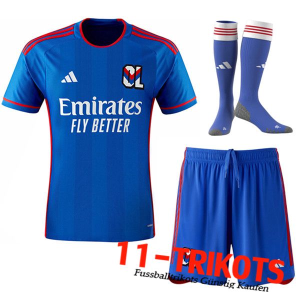 lyon Auswärtstrikot (Shorts + Socken) 2023/2024