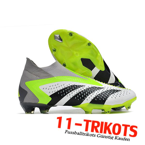 Adidas Fussballschuhe Predator PREDATOR PREDATOR ACCURACY+ FG BOOTS Weiß/Schwarz/Grau/Grün