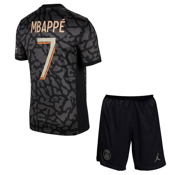 Fussball Trikots PSG (MBAPPÉ #7) Kinders 2023/2024 Third Trikot