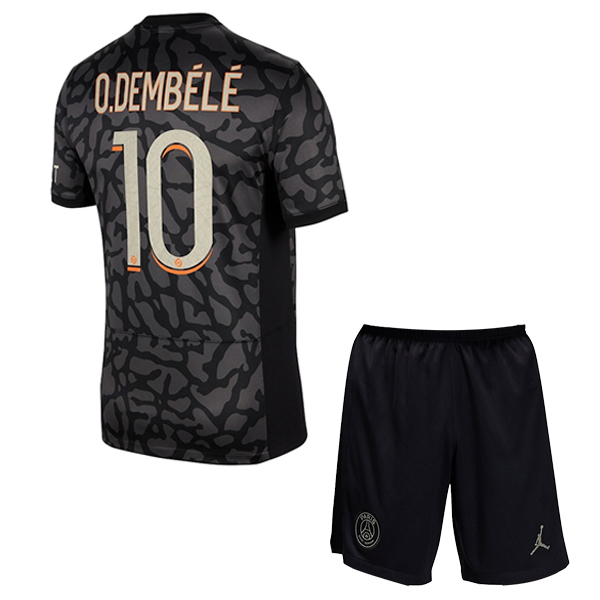 PSG Fussball Trikots (O.DEMBÉLÉ #10) Kinders 2023/2024 Third Trikot