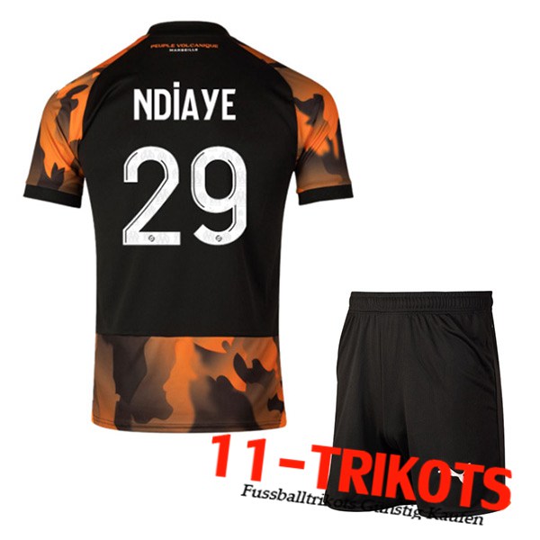 Marseille Fussball Trikots (NDIAYE #29) Kinders 2023/2024 Third Trikot