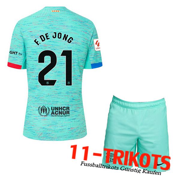 Barcelona Fussball Trikots (F. DE JONG #21) Kinders 2023/2024 Third Trikot