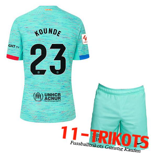 Barcelona Fussball Trikots (KOUNDE #23) Kinders 2023/2024 Third Trikot