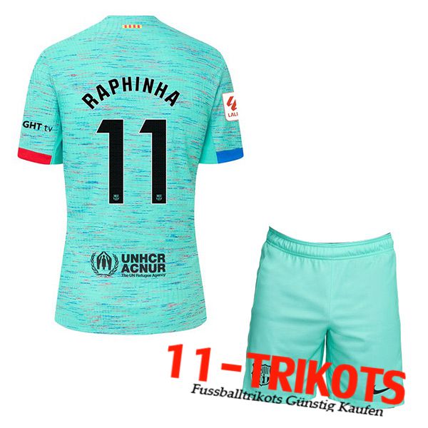 Barcelona Fussball Trikots (RAPHINHA #11) Kinders 2023/2024 Third Trikot