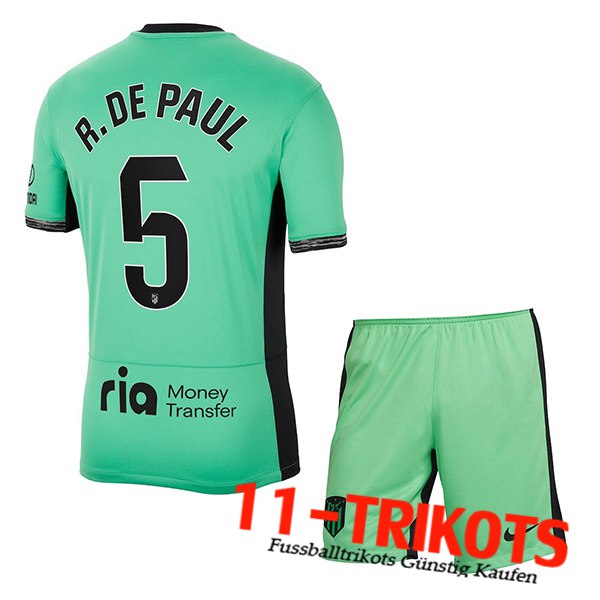 Atletico Madrid Fussball Trikots (R. DE PAUL #5) Kinders 2023/2024 Third Trikot