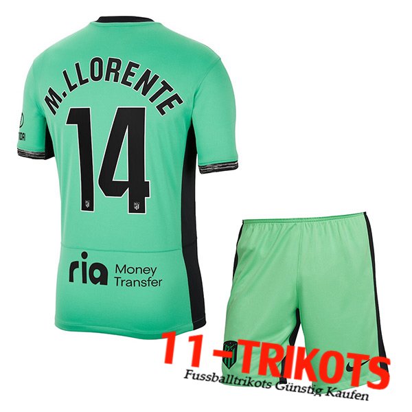 Atletico Madrid Fussball Trikots (M. LLORENTE #14) Kinders 2023/2024 Third Trikot