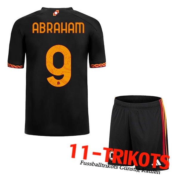 AS Rom Fussball Trikots (ABRAHAM #9) Kinders 2023/2024 Third Trikot