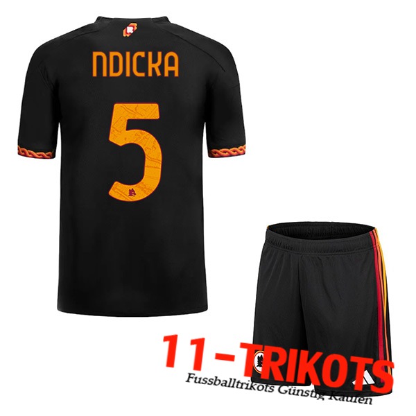 AS Rom Fussball Trikots (NDICKA #5) Kinders 2023/2024 Third Trikot