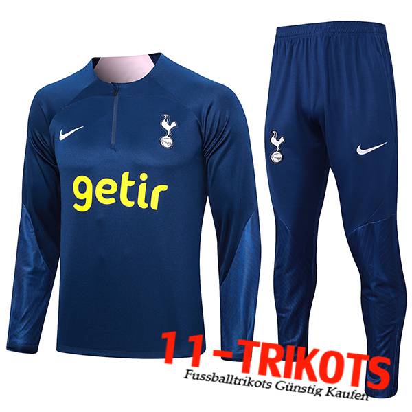 Tottenham Hotspurs Trainingsanzug Navy blau 2023/2024 -02