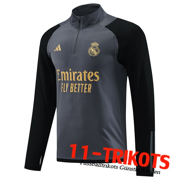 Real Madrid Training Sweatshirt Grau 2023/2024