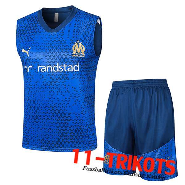 Marseille Trainings-Tanktop + Shorts Blau 2023/2024