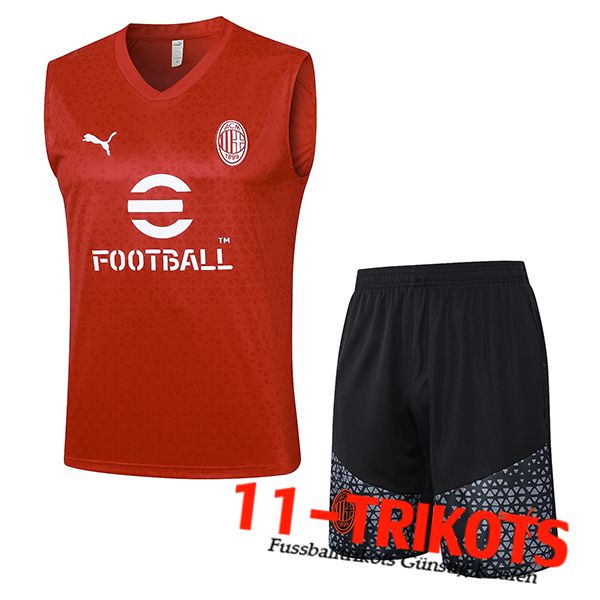 AC Milan Trainings-Tanktop + Shorts Rot 2023/2024