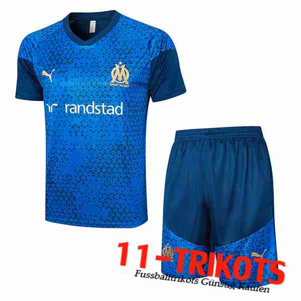 Marseille Trainingstrikot + Shorts Blau 2023/2024 -02