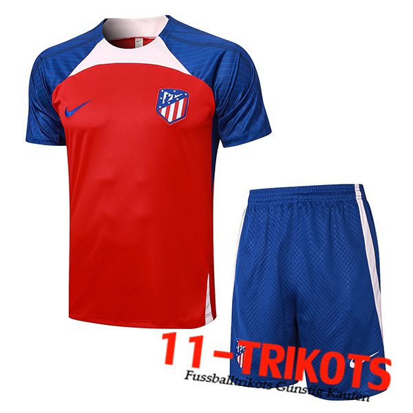 Atletico Madrid Trainingstrikot + Shorts Rot 2023/2024 -04