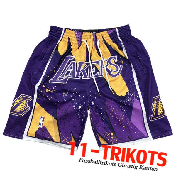 Los Angeles Lakers Shorts NBA 2023/24 lila/Gelb