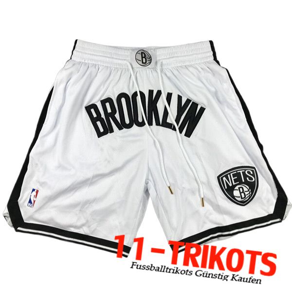 Brooklyn Nets Shorts NBA 2023/24 Schwarz/Weiß