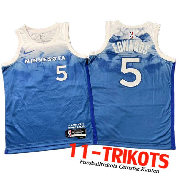Minnesota Timberwolves Trikot (EDWARDS #5) 2023/24 Weiß/Blau