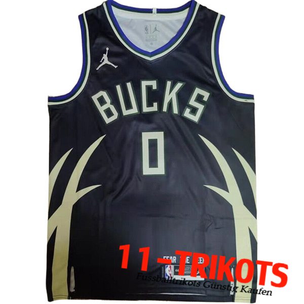 Milwaukee Bucks Trikot (LILLARD #0) 2023/24 Schwarz/Gelb