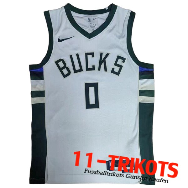 Milwaukee Bucks Trikot (LILLARD #0) 2023/24 Weiß/Grün