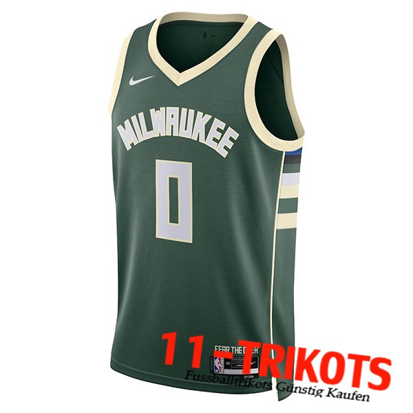 Milwaukee Bucks Trikot (LILLARD #0) 2023/24 Grün