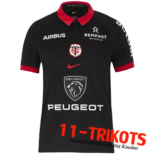 Stade Toulousain Team Polo F1 Schwarz/Rot 2023