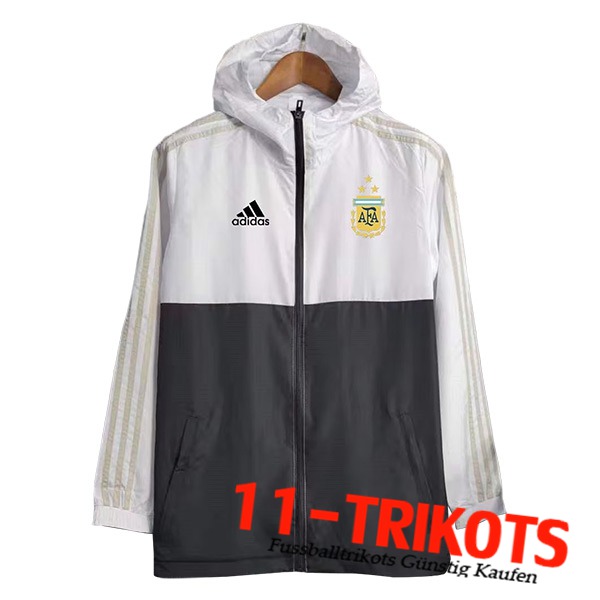 Argentinien Windjacke Weiß/Schwarz 2023/2024