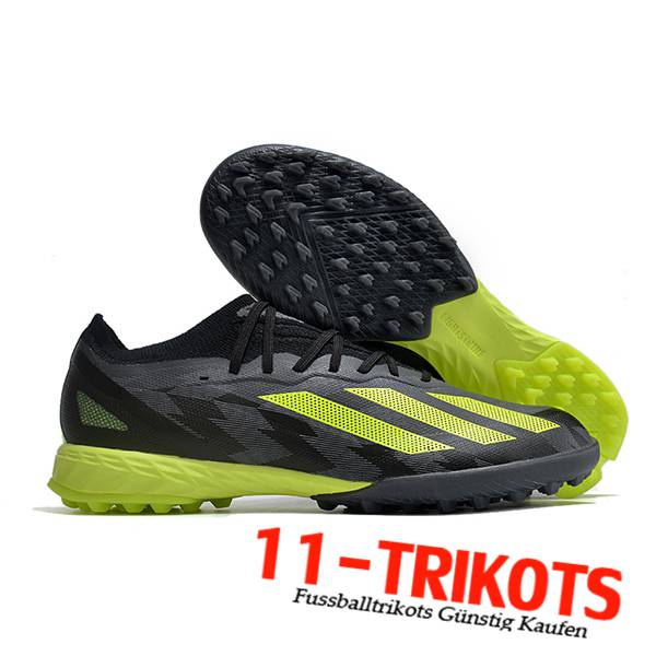 Adidas Fussballschuhe X CRAZYFAST.1 TF BOOTS Grün/Grau/Schwarz