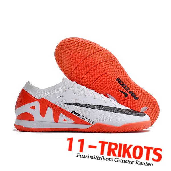 Nike Fussballschuhe Air Zoom Mercurial Vapor XV Elite IC Weiß/Schwarz/Orange