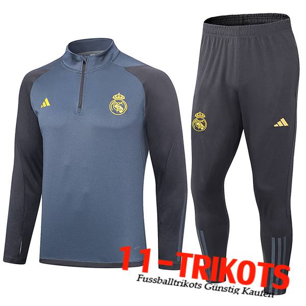 Real Madrid Trainingsanzug Grau 2023/2024 -02