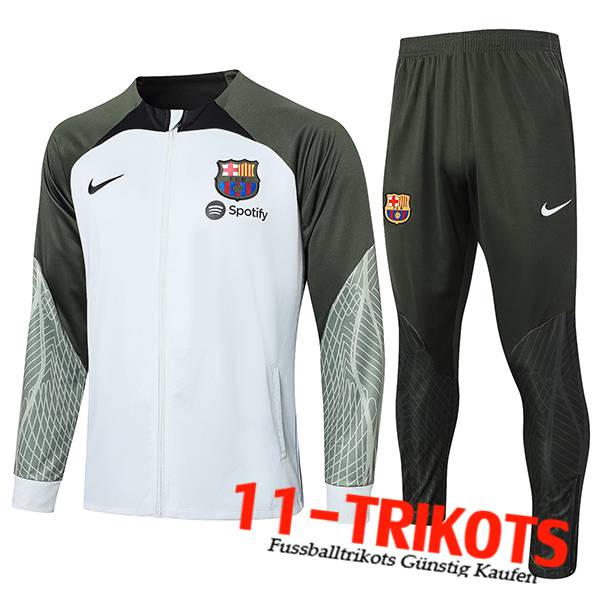 FC Barcelona Trainingsanzug (Jacke) Grün 2023/2024 -02
