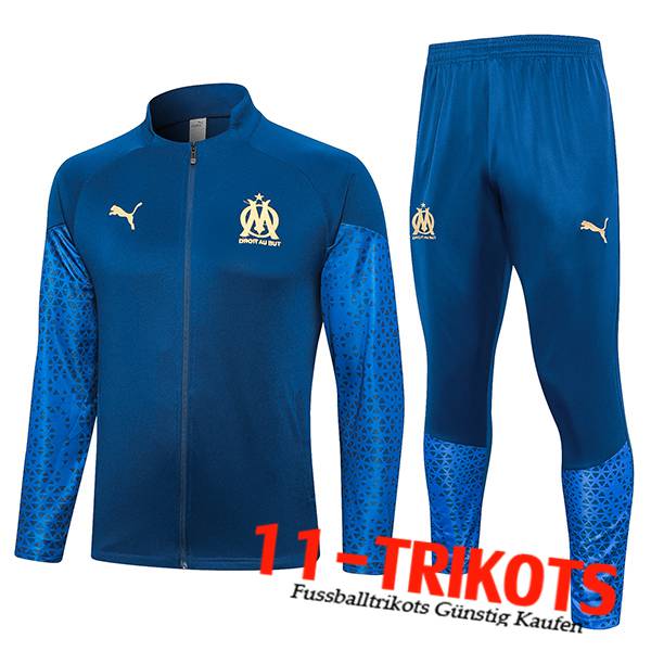 Marseille Trainingsanzug (Jacke) Blau 2023/2024 -02