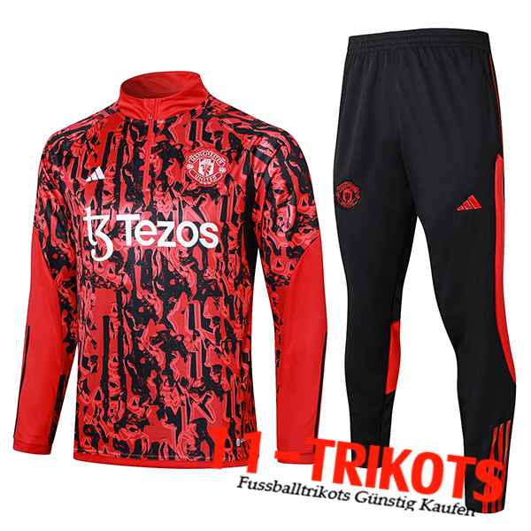 Manchester United Trainingsanzug Rot 2023/2024 -03