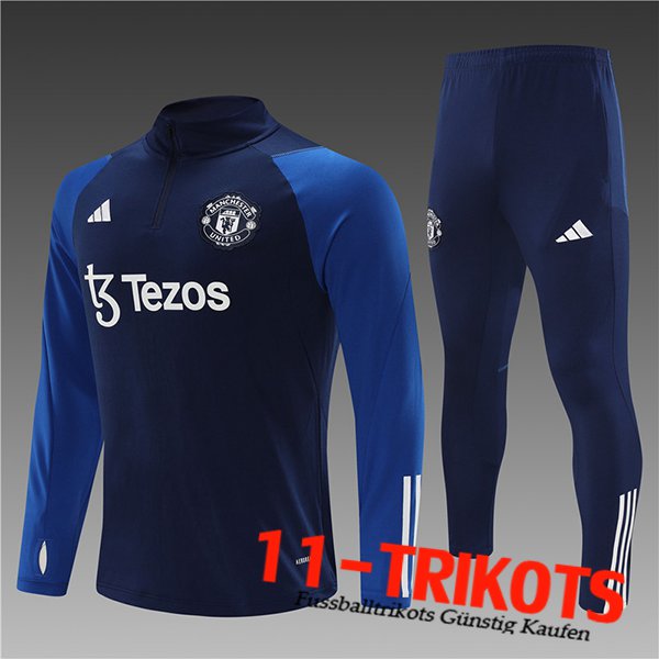 Manchester United Trainingsanzug Kinder Blau 2023/2024 -02