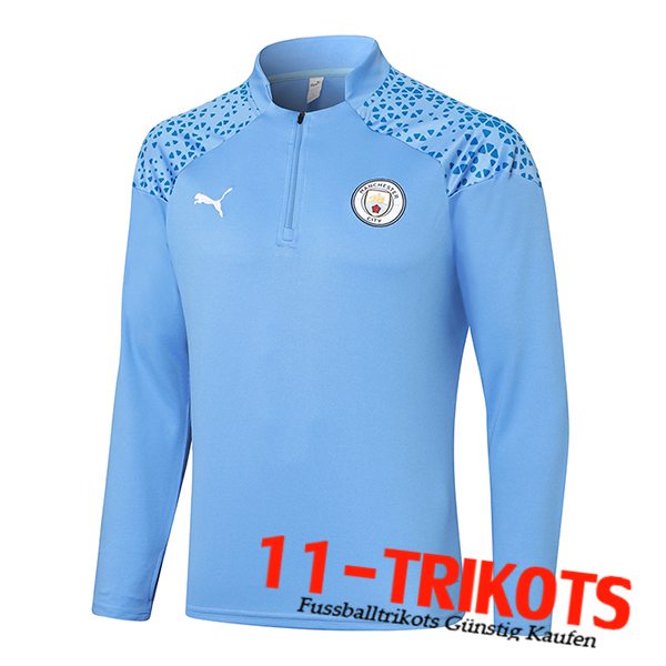 Manchester City Training Sweatshirt Blau 2023/2024 -02