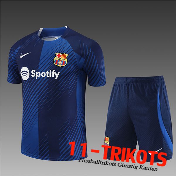 FC Barcelona Trainingstrikot + Shorts Kinder Navy blau 2023/2024