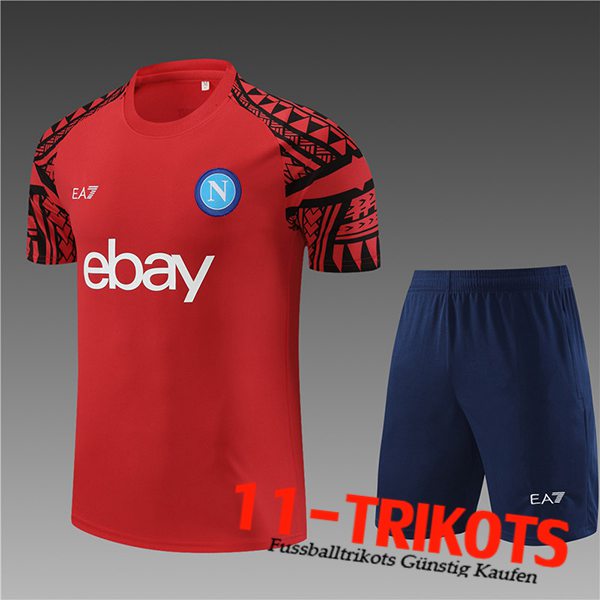 Naples Trainingstrikot + Shorts Kinder Rot 2023/2024