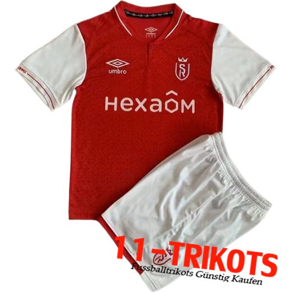 Stade Reims Fussball Trikots Kinder Heimtrikot 2023/2024