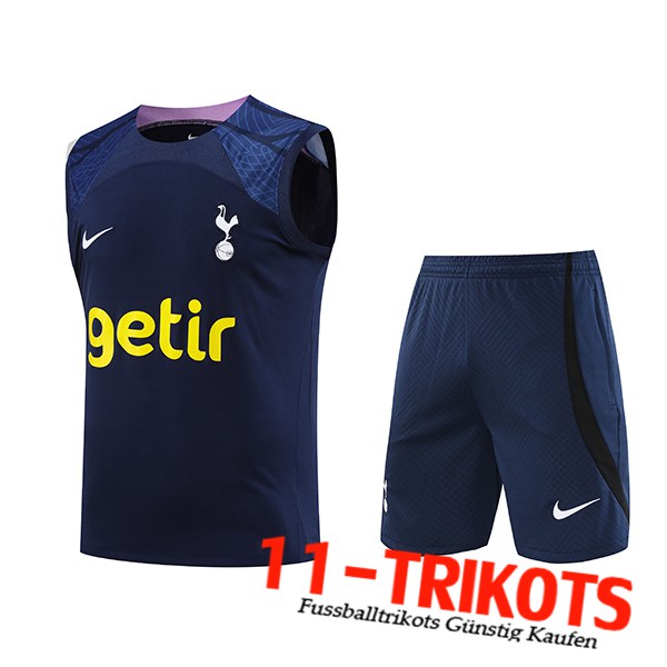 Tottenham Hotspur Trainings-Tanktop + Shorts Navy blau 2023/2024 -02