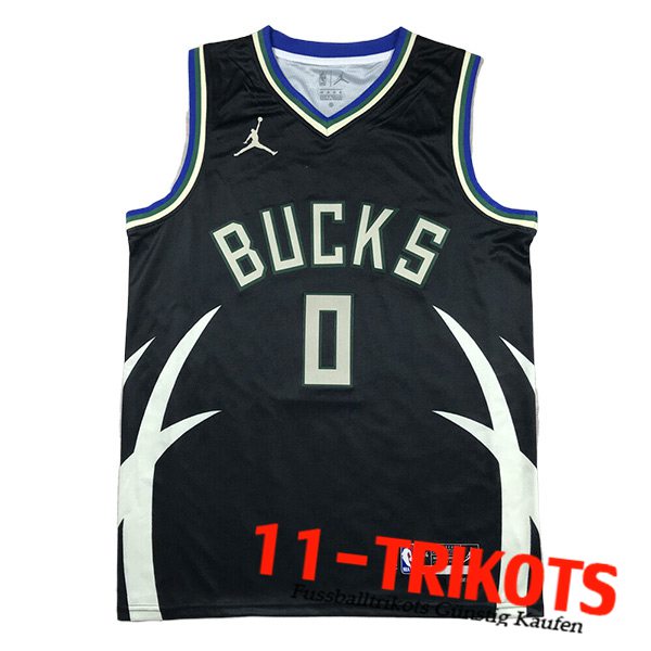 Milwaukee Bucks Trikot (LILLARD #0) 2023/24 Schwarz