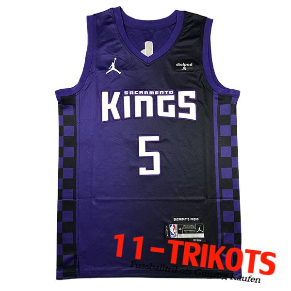 Sacramento Kings Trikot (FOX #5) 2023/24 lila/Schwarz