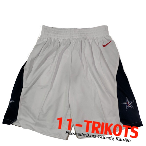 USA Shorts NBA 2023/24 Weiß/Schwarz